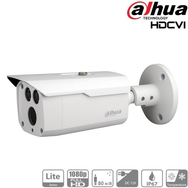 Sistem supraveghere video 4 camere Dahua HDCVI 2MP cu IR 80 m, accesorii incluse, vizualizare internet Sistem supraveghere video 4 camere Dahua HDCVI 2MP cu IR 80 m, accesorii incluse, vizualizare internet