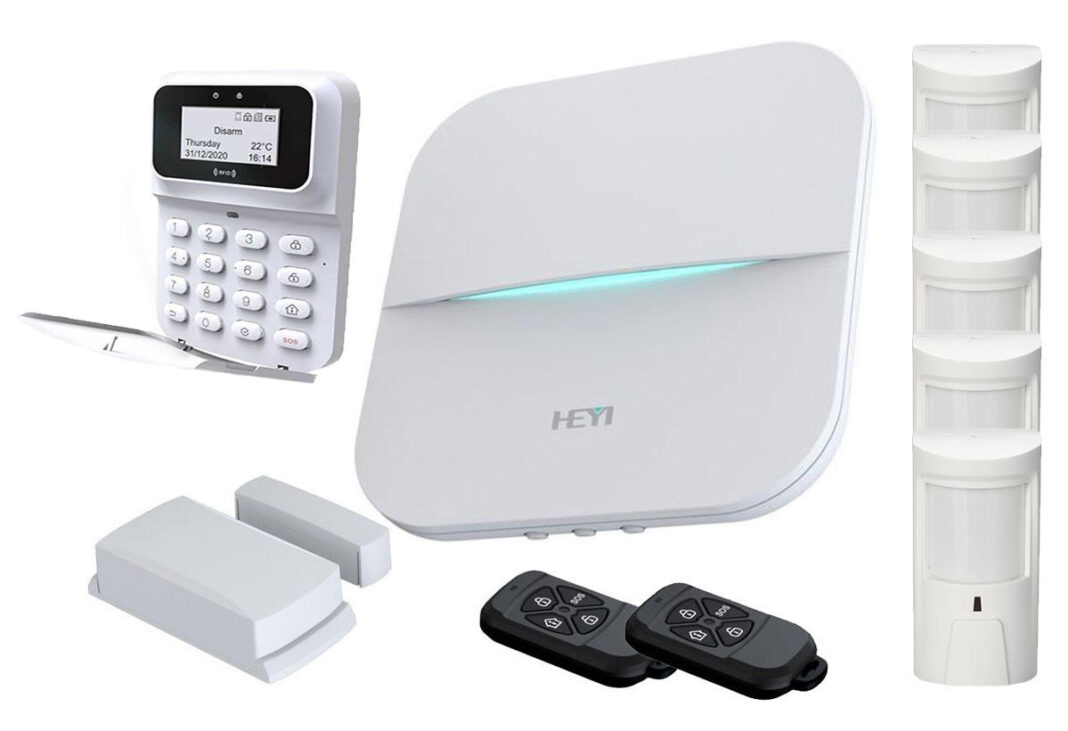 Sistem de alarma GSM wireless Heyi, 6 zone, Wi-Fi, TCP/IP, HY-W20-5PIR-KEY