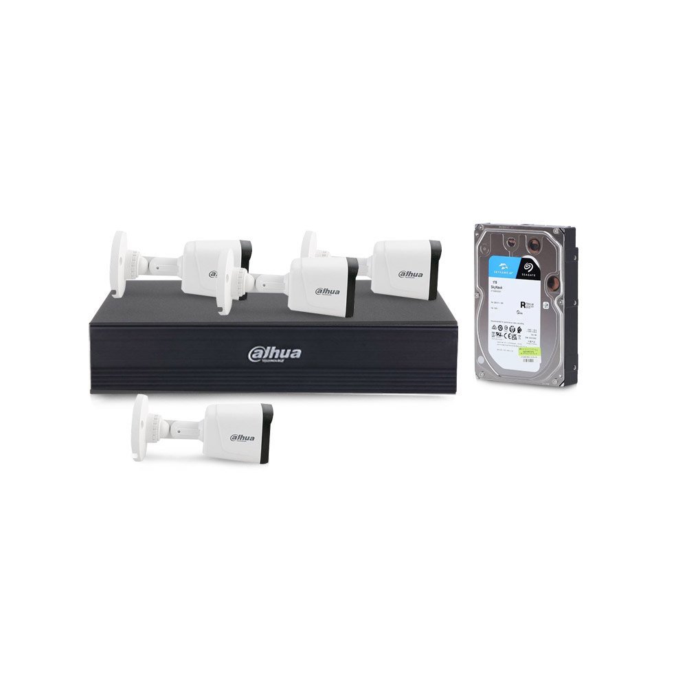Sistem supraveghere exterior basic Dahua DH-4EXTIR20-2MP-A-1TB, 4 camere, 2 MP, 3.6 mm, IR 20 m, microfon, HDD 1TB Sistem supraveghere exterior basic Dahua DH-4EXTIR20-2MP-A-1TB, 4 camere, 2 MP, 3.6 mm, IR 20 m, microfon, HDD 1TB