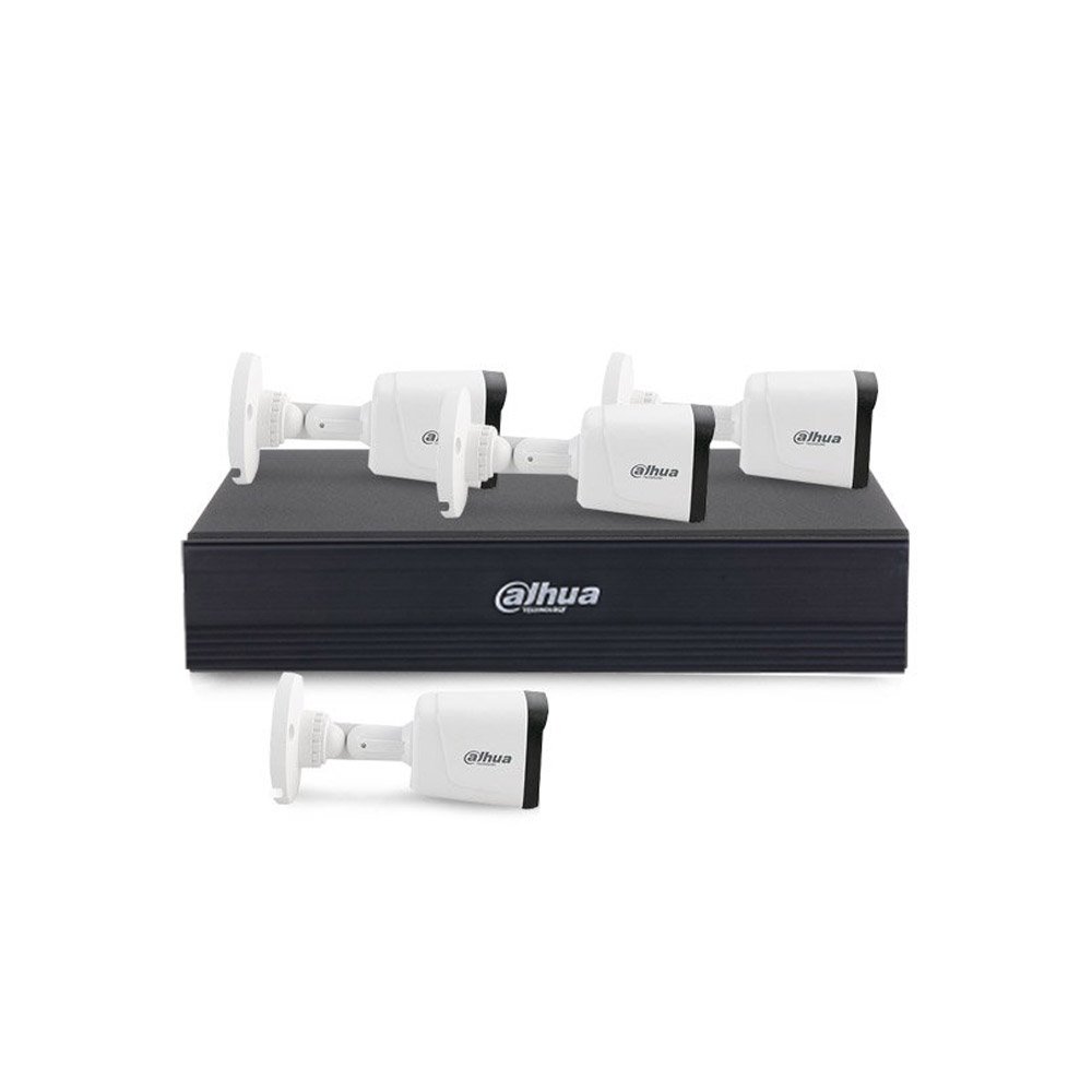 Sistem supraveghere exterior basic Dahua DH-4EXTIR20-2MP-A, 4 camere, 2 MP, 3.6 mm, IR 20 m, microfon Sistem supraveghere exterior basic Dahua DH-4EXTIR20-2MP-A, 4 camere, 2 MP, 3.6 mm, IR 20 m, microfon