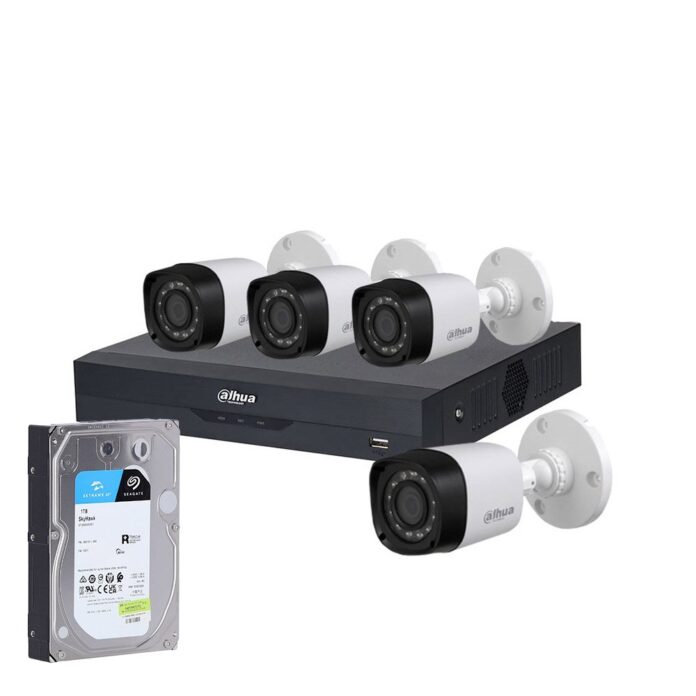Sistem supraveghere exterior basic Dahua WizSense DH-B4EXT8MP-20M, 4 camere, 4K, IR 20 m, 2.8 mm, POS, IoT Sistem supraveghere exterior basic Dahua WizSense DH-B4EXT8MP-20M, 4 camere, 4K, IR 20 m, 2.8 mm, POS, IoT