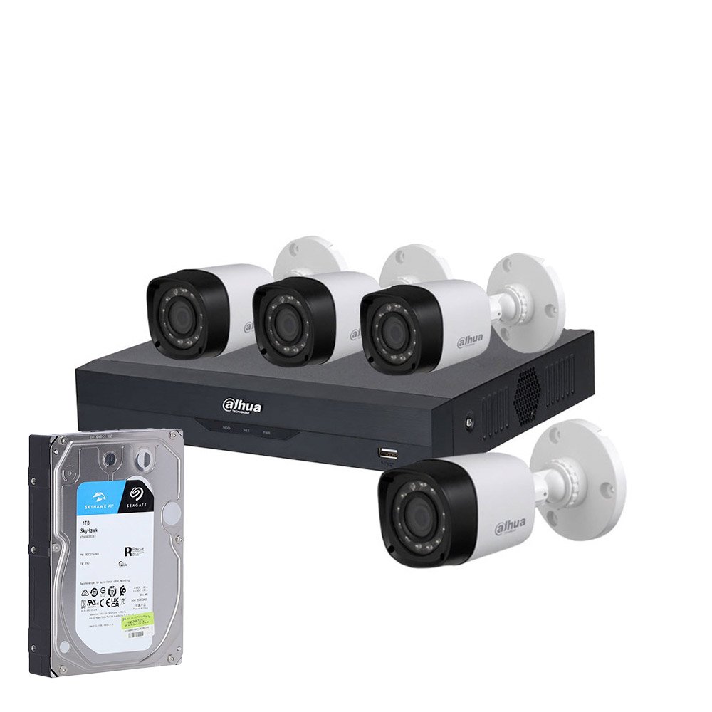 Sistem supraveghere exterior basic Dahua WizSense DH-B4EXT8MP-20M, 4 camere, 4K, IR 20 m, 2.8 mm, POS, IoT Sistem supraveghere exterior basic Dahua WizSense DH-B4EXT8MP-20M, 4 camere, 4K, IR 20 m, 2.8 mm, POS, IoT
