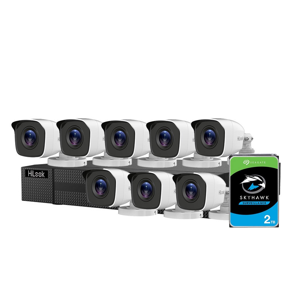 Sistem supraveghere exterior Hikvision HiLook KIT-HL-M-8C-C-0001, 5 MP, 2.8 mm, IR 20 m, HDD 2TB Sistem supraveghere exterior Hikvision HiLook KIT-HL-M-8C-C-0001, 5 MP, 2.8 mm, IR 20 m, HDD 2TB