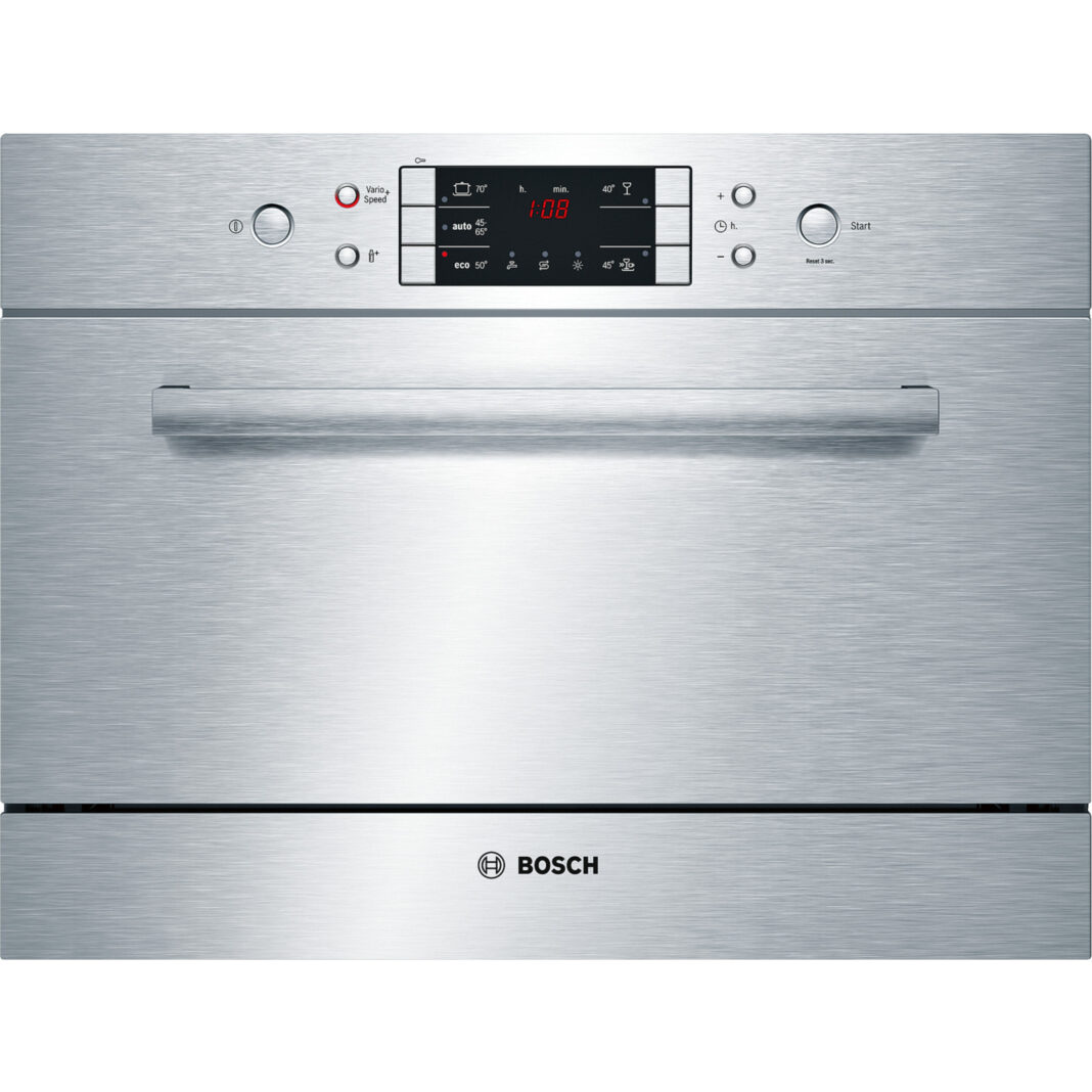 Masina de spalat vase incorporabila Bosch SKE52M65EU, 6 Seturi, 5 Programe, Clasa A+, Inox