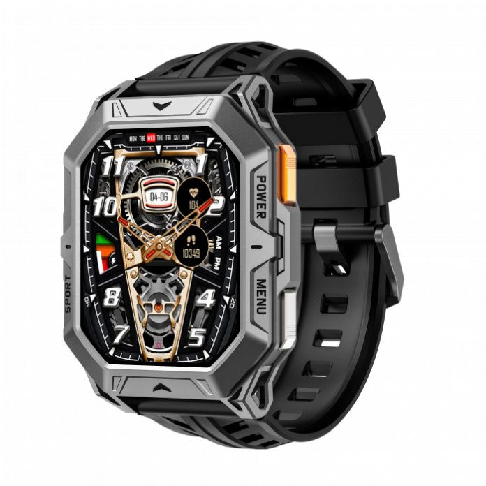 Smartwatch iSEN X1 Pro, Curea de silicon gri, 2.13 AMOLED HD, HRV, ECG, Monitorizare sanatate, Functii sport, Bluetooth Call, 1000 mAh, Android 9.0 or iOS 9.0 sau mai recent Smartwatch iSEN X1 Pro, Curea de silicon gri, 2.13 AMOLED HD, HRV, ECG, Monitorizare sanatate, Functii sport, Bluetooth Call, 1000 mAh, Android 9.0 or iOS 9.0 sau mai recent