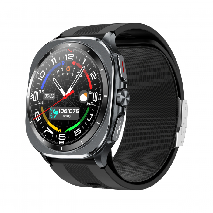 Smartwatch iSEN TK65 Albastru, 1.43 AMOLED, Tensiometru cu manseta gonflabila, Moduri sport, Monitorizare sanatate si somn, Apel BT, Control muzica, Prognoza vremii, NFC, 530mAh Smartwatch iSEN TK65 Albastru, 1.43 AMOLED, Tensiometru cu manseta gonflabila, Moduri sport, Monitorizare sanatate si somn, Apel BT, Control muzica, Prognoza vremii, NFC, 530mAh