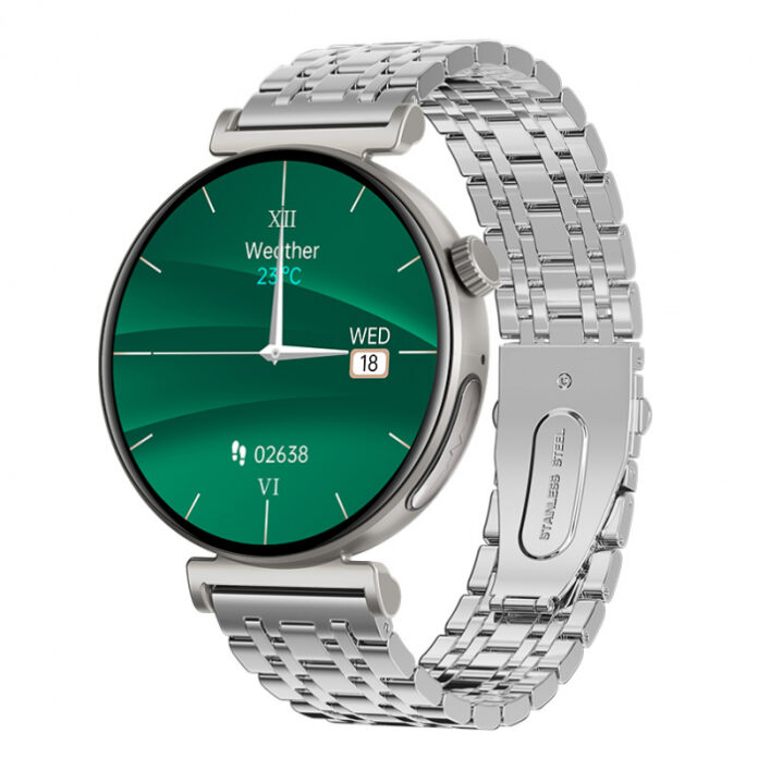 Smartwatch iSEN JA02 Silver, AMOLED 1.23 HD, Blood Glucose, Bt Call, SOS Call, Voice Assist, Radiation Level, EKG, Uric Acid, Blood Lipids, Thermometer, Body Mass, 240mAh Smartwatch iSEN JA02 Silver, AMOLED 1.23 HD, Blood Glucose, Bt Call, SOS Call, Voice Assist, Radiation Level, EKG, Uric Acid, Blood Lipids, Thermometer, Body Mass, 240mAh