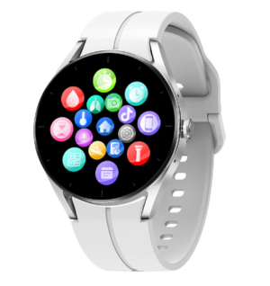 Smartwatch iSEN KS05 Silver cu Bratara Alba, 1.32 IPS HD, ECG, Ritm cardiac, Presiune sanguina, Glicemie, Oxigen, Apel Bluetooth, 240mAh Smartwatch iSEN KS05 Silver cu Bratara Alba, 1.32 IPS HD, ECG, Ritm cardiac, Presiune sanguina, Glicemie, Oxigen, Apel Bluetooth, 240mAh