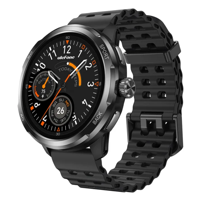 Smartwatch Ulefone Armor Watch Pro Negru, TFT 1.50 , GPS Ritm cardiac, Oxigen, Calorii, Meteo, Monitorizare menstruatie, somn, Bluetooth 5.3, IP68 IP69K, 5ATM, 410mAh Smartwatch Ulefone Armor Watch Pro Negru, TFT 1.50 , GPS Ritm cardiac, Oxigen, Calorii, Meteo, Monitorizare menstruatie, somn, Bluetooth 5.3, IP68 IP69K, 5ATM, 410mAh