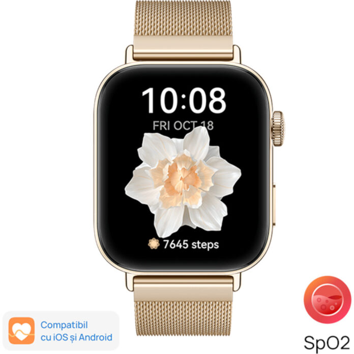 Smartwatch Huawei Watch Fit 3, Gold Milanese Strap Smartwatch Huawei Watch Fit 3, Gold Milanese Strap