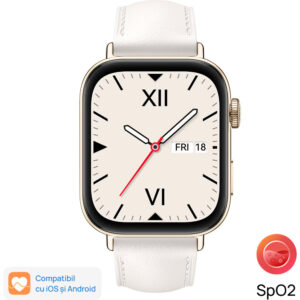 Smartwatch Huawei Watch Fit 3, White Pearl with Leather Strap Smartwatch Huawei Watch Fit 3, White Pearl with Leather Strap