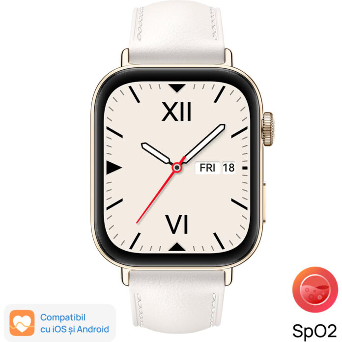 Smartwatch Huawei Watch Fit 3, White Pearl with Leather Strap Smartwatch Huawei Watch Fit 3, White Pearl with Leather Strap