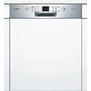 Masina de spalat vase semi-incorporabila Bosch SMI50L05EU, 12 seturi, 5 programe, 60 cm, Clasa A+, Inox/Alb Masina de spalat vase semi-incorporabila Bosch SMI50L05EU, 12 seturi, 5 programe, 60 cm, Clasa A+, Inox/Alb