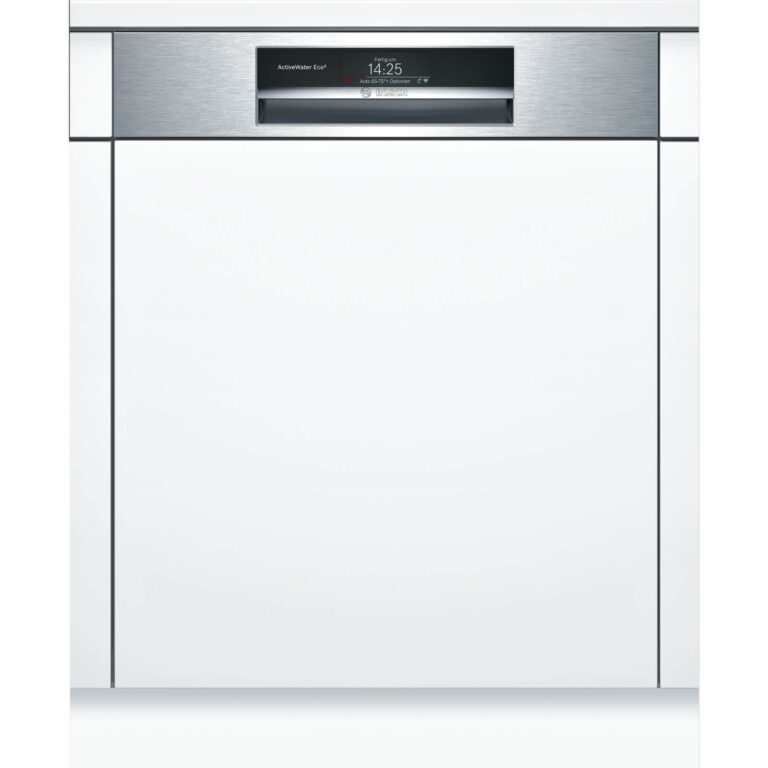Masina de spalat vase semi-incorporabila Bosch SMI88TS03E, 13 Seturi, 8 Programe, Clasa A+++, 60 cm, Alb/Inox
