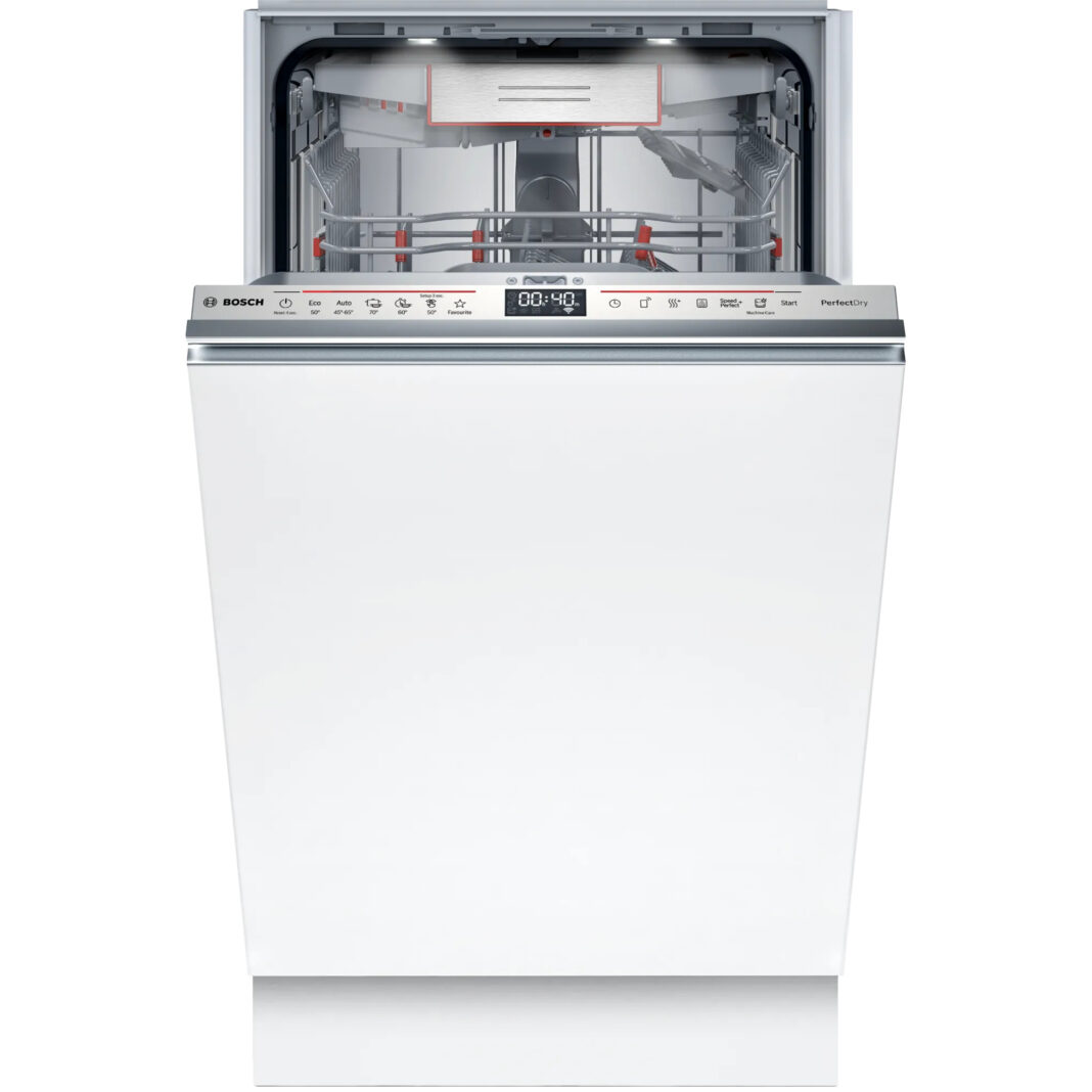 Masina de spalat vase incorporabila Bosch SPV6ZMX17E, 10 seturi, 6 programe, Filtru autocuratare, Perfect Dry, Home Connect, TimeLight, EmotionLight, Clasa C, Alb Masina de spalat vase incorporabila Bosch SPV6ZMX17E, 10 seturi, 6 programe, Filtru autocuratare, Perfect Dry, Home Connect, TimeLight, EmotionLight, Clasa C, Alb