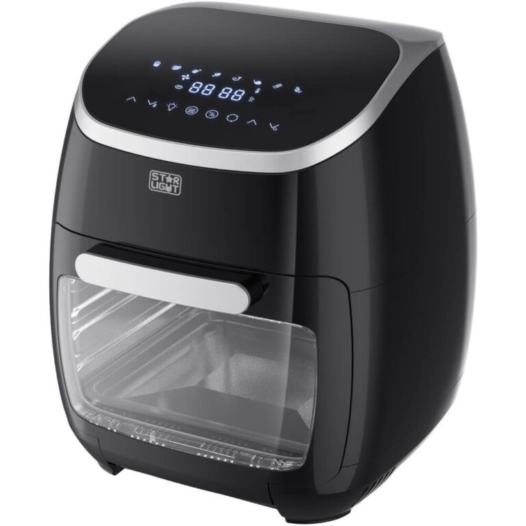 Friteuza fara ulei XXL Star-Light Airfryer DAFB-1120BL, 2000W, 11 kg, Control Digital, 8 Programe presetate, Rotisor, Timer, Negru