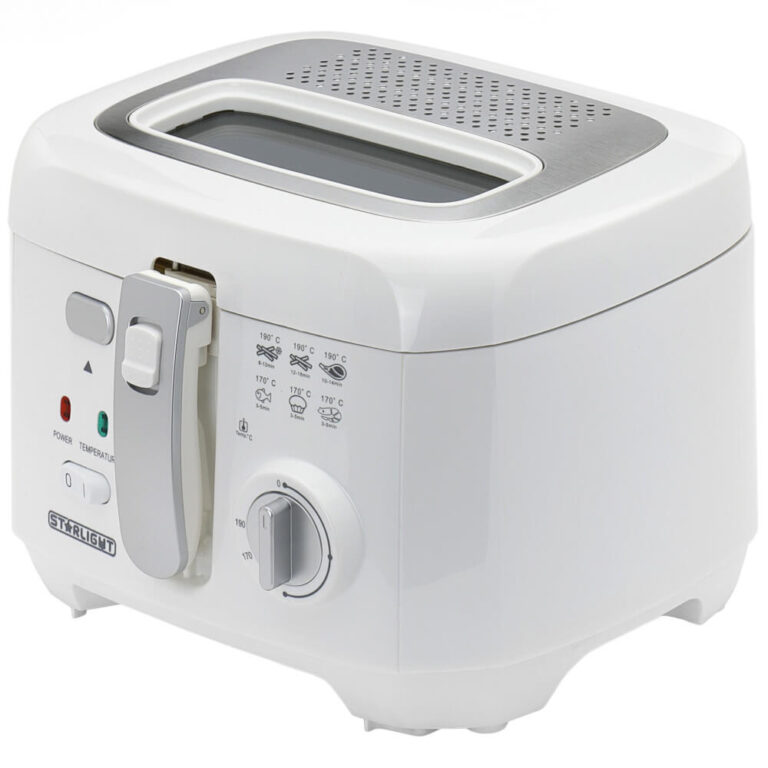 Friteuza Star-Light OFB-2518WH, 1800 W, 1 kg, Termostat reglabil, Cuva detasabila, Alb