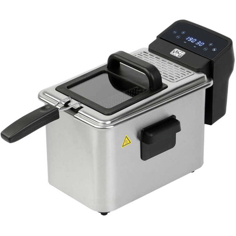 Friteuza Star-Light Pro OFB-4020SS, 2000 W, 2 kg, Display LED, Control Touch, 5 programe presetate, Cuva detasabila, Argintiu