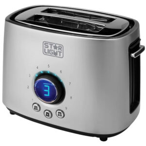 Prajitor de paine Star-Light TDD-1000SS, 1000 W, 2 felii, Argintiu Prajitor de paine Star-Light TDD-1000SS, 1000 W, 2 felii, Argintiu