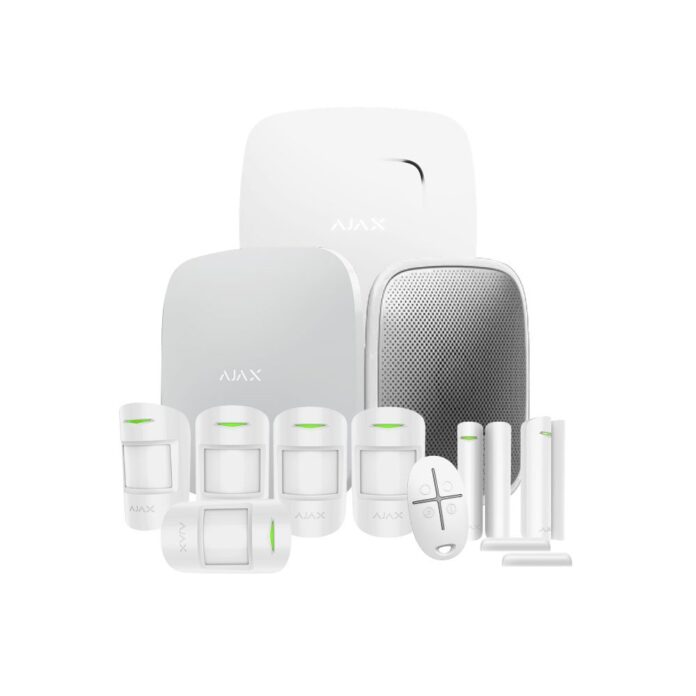 Sistem de alarma wireless Ajax Smart StarterKit 4G, Ethernet + 2x slot SIM, 868 MHz, 2000 m, tamper, back-up, alb Sistem de alarma wireless Ajax Smart StarterKit 4G, Ethernet + 2x slot SIM, 868 MHz, 2000 m, tamper, back-up, alb