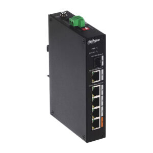 Switch cu 4 porturi Dahua PFS3106-4ET-60-V2, 1 port SFP, 6.80 Gbps, 3.57 Mpps, 8.000 MAC, Hi-PoE, fara management Switch cu 4 porturi Dahua PFS3106-4ET-60-V2, 1 port SFP, 6.80 Gbps, 3.57 Mpps, 8.000 MAC, Hi-PoE, fara management