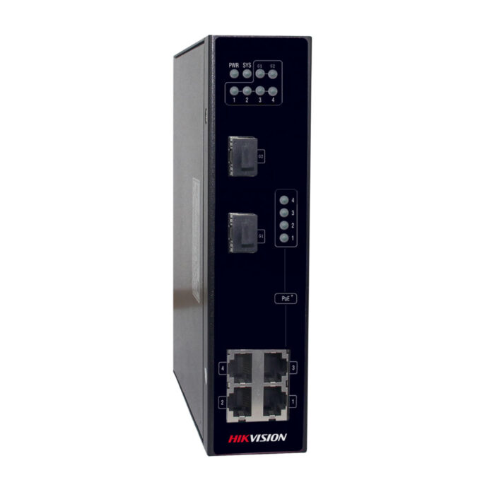 Switch cu 4 porturi Hikvision DS-3T0306P, 2 porturi uplink, 8.8 Gbps, 3.6 Mpps, 4.000 MAC, PoE, fara management Switch cu 4 porturi Hikvision DS-3T0306P, 2 porturi uplink, 8.8 Gbps, 3.6 Mpps, 4.000 MAC, PoE, fara management