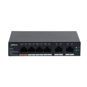Switch cu 6 porturi Dahua CS4006-4GT-60, 4 porturi PoE Gigabit, 2 porturi uplink, 10/100/1000, cu cloud management Switch cu 6 porturi Dahua CS4006-4GT-60, 4 porturi PoE Gigabit, 2 porturi uplink, 10/100/1000, cu cloud management