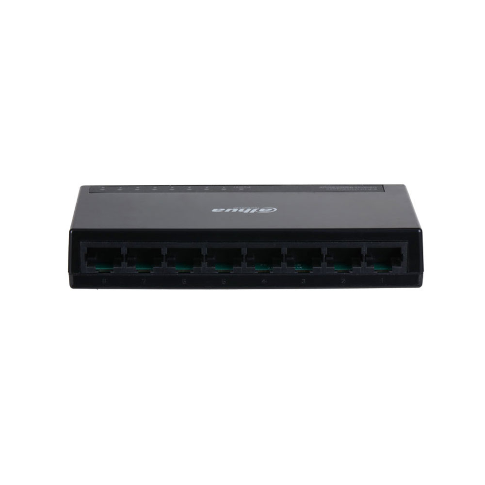 Switch cu 8 porturi Dahua PFS3008-8GT-L, 2000 MAC, 16 Gbps, fara management Switch cu 8 porturi Dahua PFS3008-8GT-L, 2000 MAC, 16 Gbps, fara management