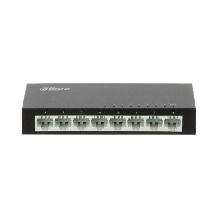 Switch cu 8 porturi Dahua SF1008-EUR, 1.6 Gbps, 1.19 Mpps, 2k MAC, plug and play , fara management Switch cu 8 porturi Dahua SF1008-EUR, 1.6 Gbps, 1.19 Mpps, 2k MAC, plug and play , fara management