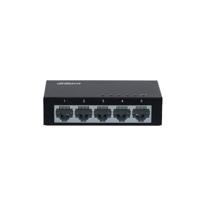 Switch ethernet cu 5 porturi Dahua PFS3005-5ET, 1 Gbps, 0, 744 Mpps, 1000 Mac, fara management Switch ethernet cu 5 porturi Dahua PFS3005-5ET, 1 Gbps, 0, 744 Mpps, 1000 Mac, fara management