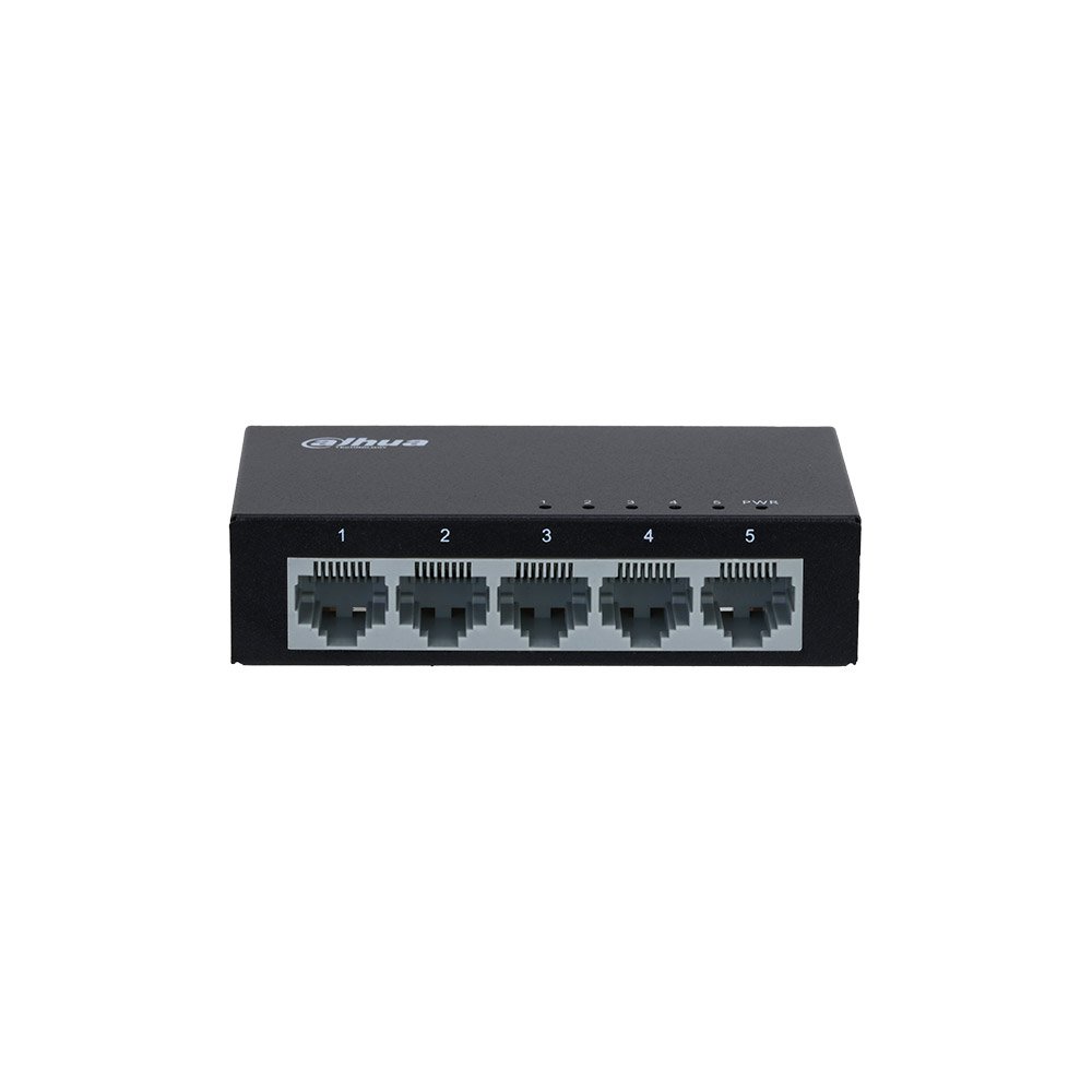 Switch ethernet cu 5 porturi Dahua PFS3005-5ET, 1 Gbps, 0, 744 Mpps, 1000 Mac, fara management Switch ethernet cu 5 porturi Dahua PFS3005-5ET, 1 Gbps, 0, 744 Mpps, 1000 Mac, fara management