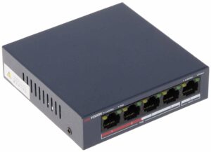 Switch PoE 4 canale Hikvision, 30W Max per port, DS-3E0105P-E/M(B) Switch PoE 4 canale Hikvision, 30W Max per port, DS-3E0105P-E/M(B)