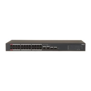Switch rackabil cu 28 porturi Dahua CS4228-24GT-240, 24 porturi PoE, 2 porturi SFP, 2 porturi RJ-45 uplink, PoE Watchdog, Cloud Management Switch rackabil cu 28 porturi Dahua CS4228-24GT-240, 24 porturi PoE, 2 porturi SFP, 2 porturi RJ-45 uplink, PoE Watchdog, Cloud Management
