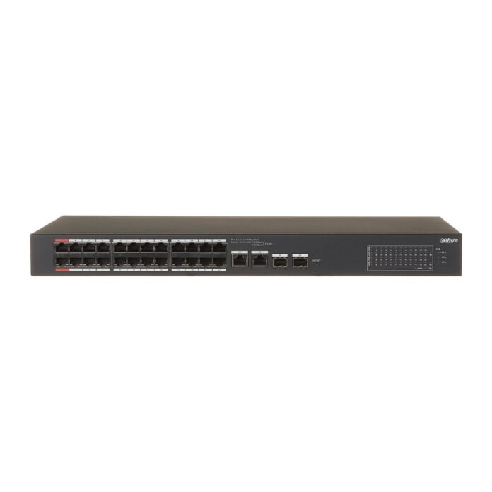 Switch rackabil cu 28 porturi Dahua CS4228-24GT-240, 24 porturi PoE, 2 porturi SFP, 2 porturi RJ-45 uplink, PoE Watchdog, Cloud Management Switch rackabil cu 28 porturi Dahua CS4228-24GT-240, 24 porturi PoE, 2 porturi SFP, 2 porturi RJ-45 uplink, PoE Watchdog, Cloud Management