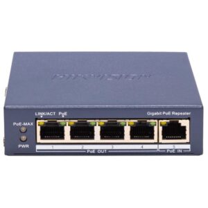 Switch-repetor cu 4 porturi PoE Gigabit Hikvision DS-3E0505P-E/R, 10 Gbps, 7.44 Mpps, 60 W, Layer 2, cu management Switch-repetor cu 4 porturi PoE Gigabit Hikvision DS-3E0505P-E/R, 10 Gbps, 7.44 Mpps, 60 W, Layer 2, cu management
