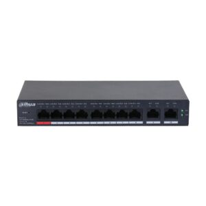 Switch cu 10 porturi Dahua CS4010-8ET-110, 8 porturi PoE 10/100 Mbps, 2 porturi Uplink Gigabit, cu cloud management Switch cu 10 porturi Dahua CS4010-8ET-110, 8 porturi PoE 10/100 Mbps, 2 porturi Uplink Gigabit, cu cloud management