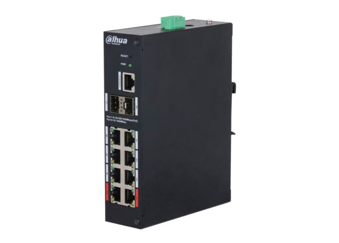 Switch cu management 10 porturi Dahua HS4210-8GT-110, 8x port PoE, PoE Watchdog