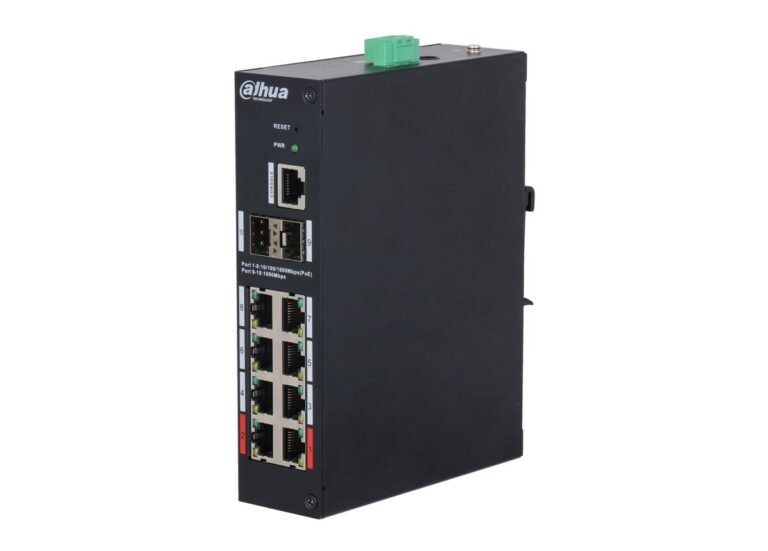 Switch cu management 10 porturi Dahua HS4210-8GT-110, 8x port PoE, PoE Watchdog