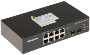 Switch PoE cu 8 + 2 Porturi, 110W, Hikvision, Hi-PoE max 90W/Port, Gigabit, SFP DS-3T0510HP-E/HS Switch PoE cu 8 + 2 Porturi, 110W, Hikvision, Hi-PoE max 90W/Port, Gigabit, SFP DS-3T0510HP-E/HS