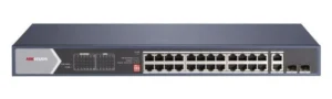 Switch PoE Hikvision DS-3E0528HP-E, 24 porturi Gigabit, 2x SFP, 2x uplink RJ45, 90W, protectie 6kV Switch PoE Hikvision DS-3E0528HP-E, 24 porturi Gigabit, 2x SFP, 2x uplink RJ45, 90W, protectie 6kV
