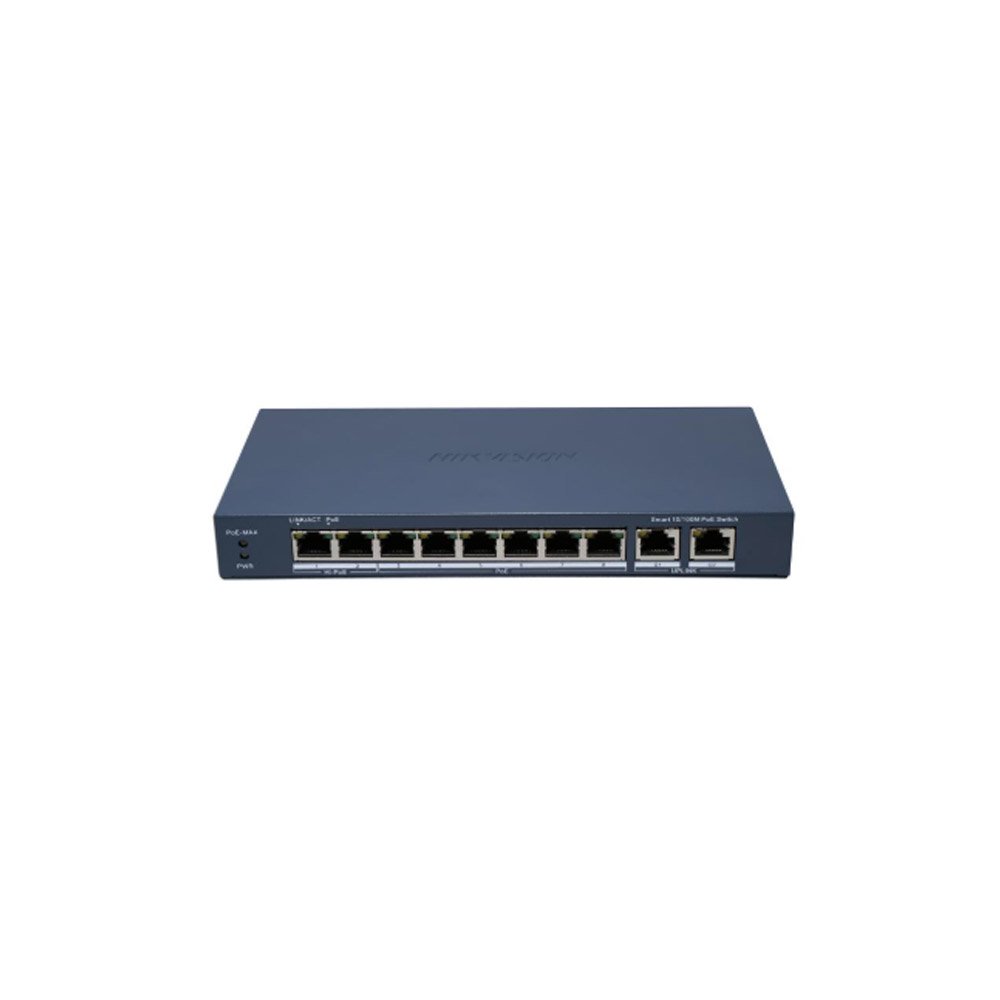 Switch PoE Hikvision DS-3E1310HP-EI(B), 8 porturi, 2 Porturi Gigabit Uplink, Hi-PoE 90W, 9.06 Gbps, cu management smart Switch PoE Hikvision DS-3E1310HP-EI(B), 8 porturi, 2 Porturi Gigabit Uplink, Hi-PoE 90W, 9.06 Gbps, cu management smart