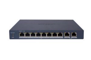 Switch PoE Hikvision DS-3E1510P-EI/M(B), 8 porturi PoE, 2 porturi RJ45, transmisie PoE 300m, Watchdog, 6kV Switch PoE Hikvision DS-3E1510P-EI/M(B), 8 porturi PoE, 2 porturi RJ45, transmisie PoE 300m, Watchdog, 6kV