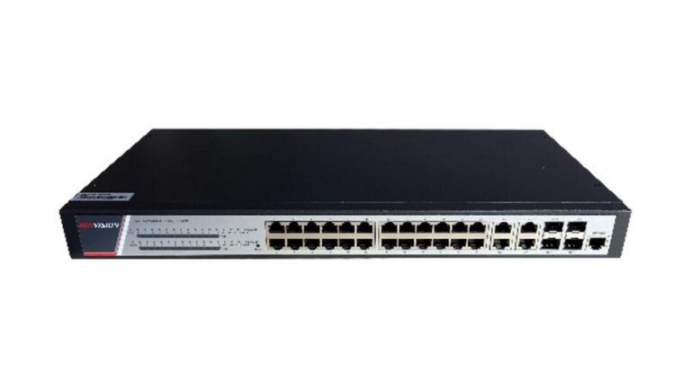 Switch PoE Hikvision DS-3E2528P, 24 porturi, cu management, 17W, Budget putere PoE 370W