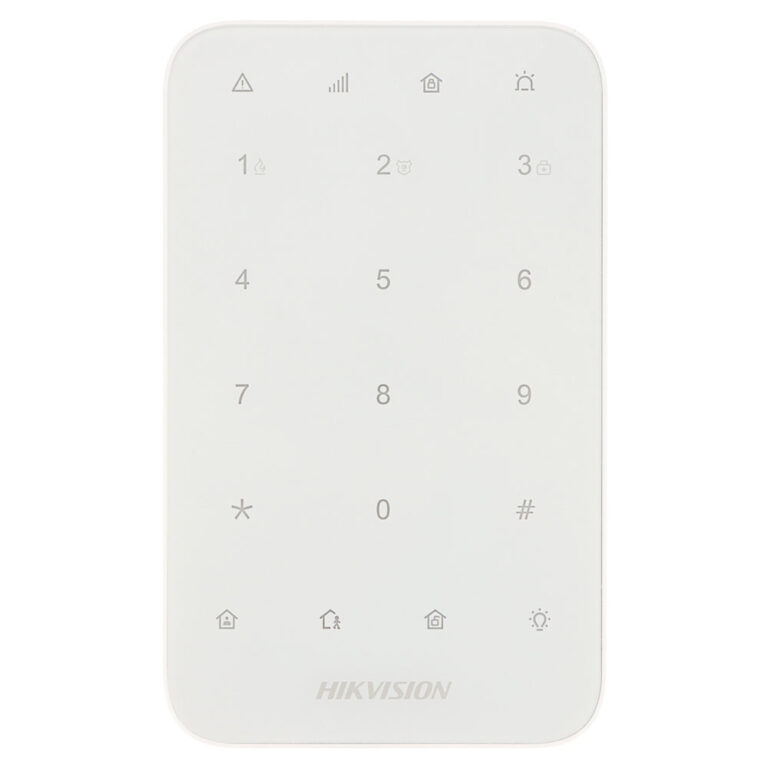 Tastatura LED wireless Hikvision AX PRO DS-PK1-E-WE, autonomie 2 ani, 868 MHz, RF 1200 m