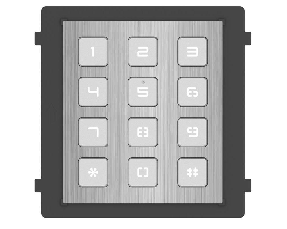 Tastatura Hikvision DS-KD-KP/S pentru videointerfon seria KD8, 12 butoane, montaj aparent/incastrat, IP65, IK07 Tastatura Hikvision DS-KD-KP/S pentru videointerfon seria KD8, 12 butoane, montaj aparent/incastrat, IP65, IK07