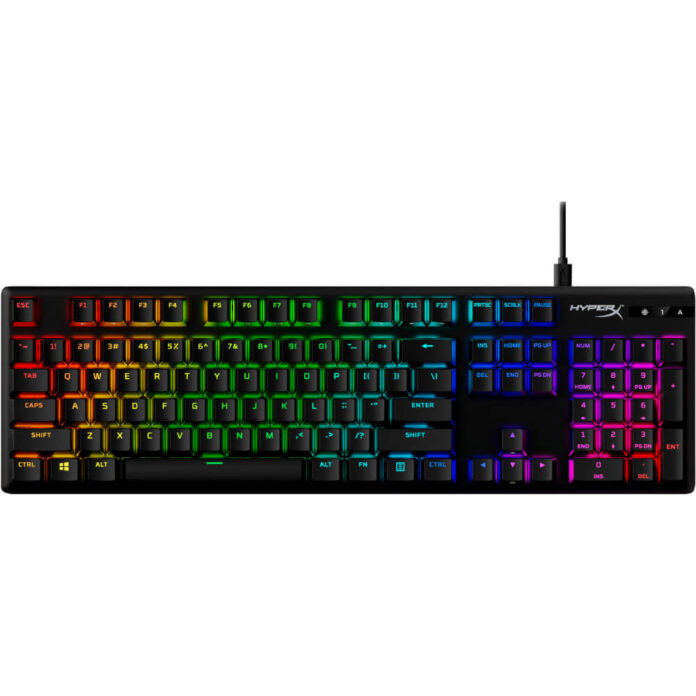 Tastatura mecanica gaming HyperX Alloy Origins PBT, RGB, Switch HyperX Blue, Negru
