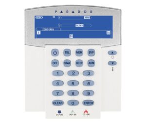 Tastatura wireless cu ecran LCD pentru sistem de alarma, 32 de zone, Paradox, K38 Tastatura wireless cu ecran LCD pentru sistem de alarma, 32 de zone, Paradox, K38