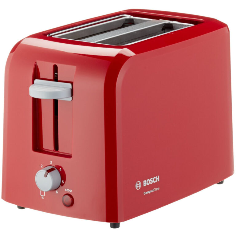 Prajitor de paine Bosch TAT3A014, 980 W, 2 felii, Rosu