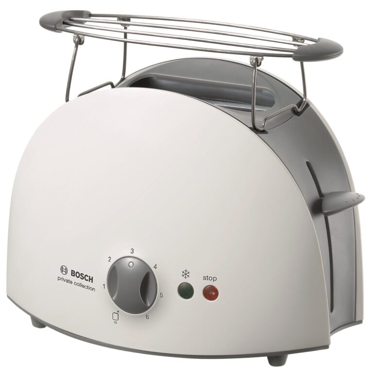 Prajitor de paine Bosch TAT6101, 900 W, 2 felii de paine, Alb/Gri