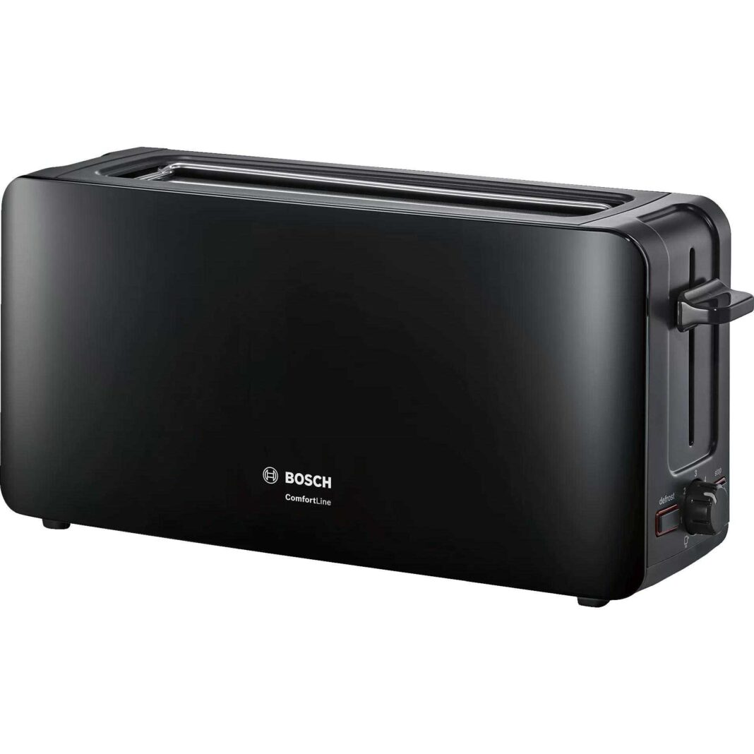 Prajitor de paine Bosch ComfortLine TAT6A003, 1090 W, 2 felii, Negru